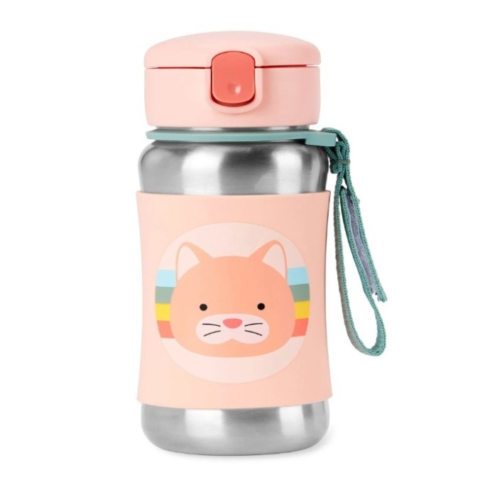 Zoo Pipetli Paslanmaz Çelik Suluk 350 ml Kedi