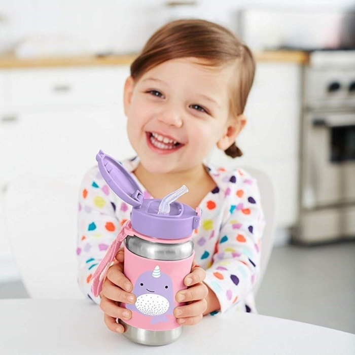 Zoo Pipetli Paslanmaz Çelik Suluk 350 ml Narwhal