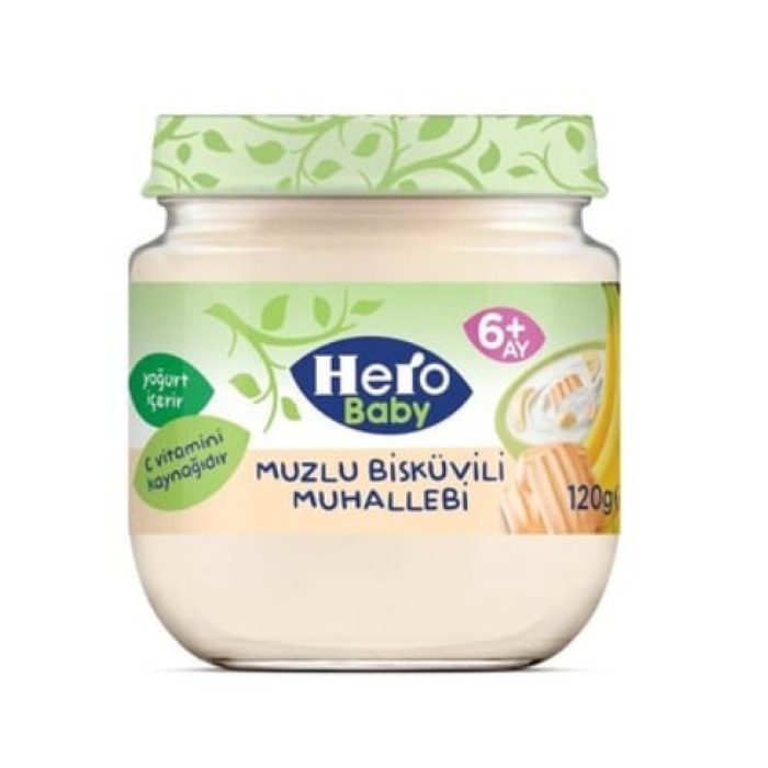 Muzlu Bisküvili Muhallebi Kavanoz Mama 120 Gr