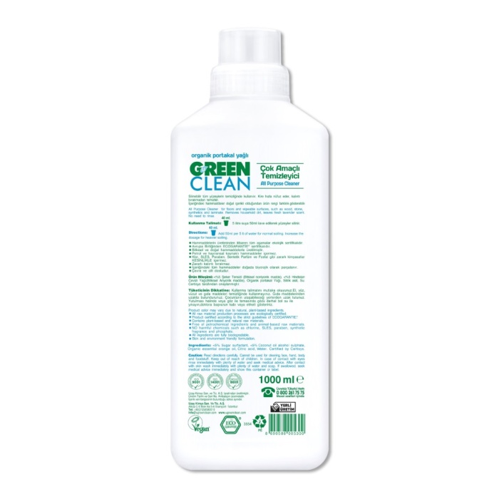 Bitkisel Çok Amaçlı Temizleyici 1000 ml