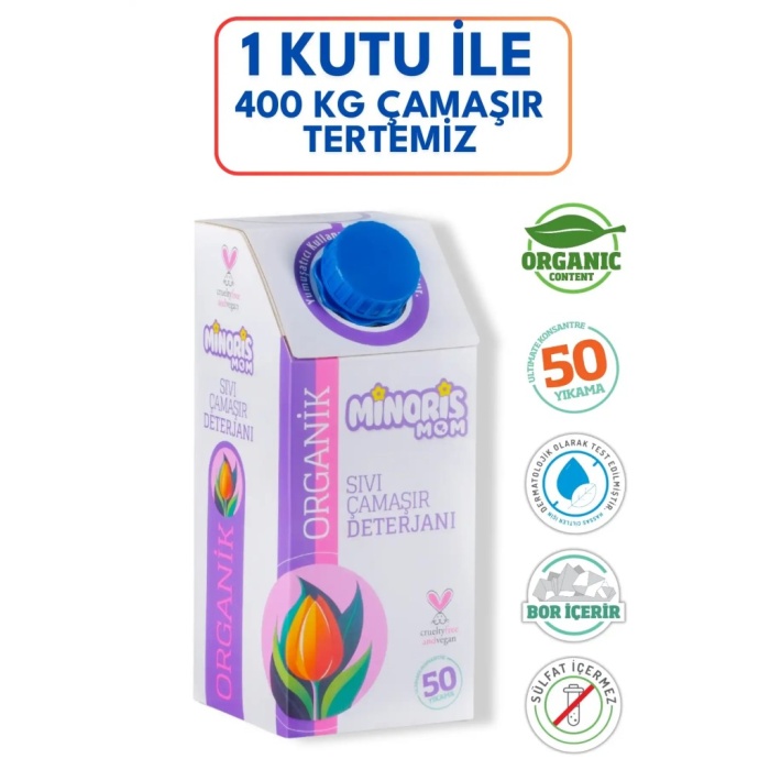 Minoris MOM Organik Sıvı Çamaşır Deterjanı 1 Lt 50 Yıkama