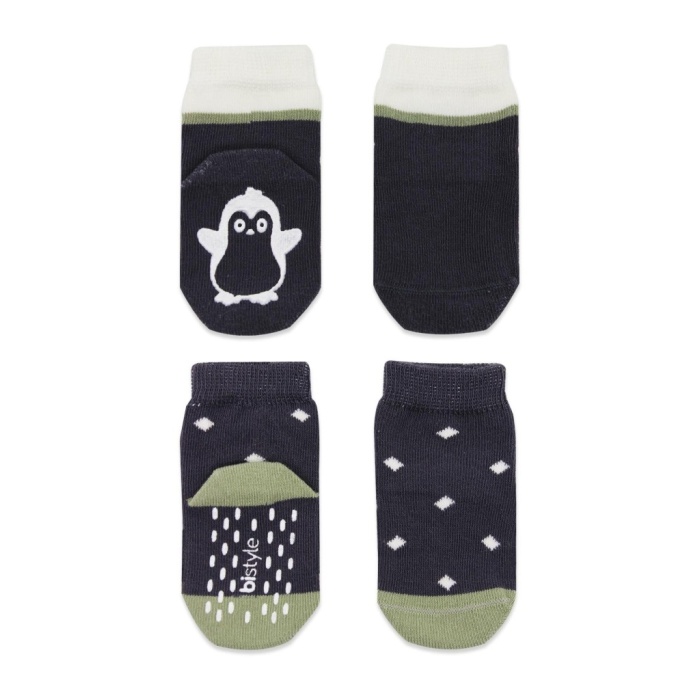 Hayvan Figürlü Kaymaz Erkek Soket Çorap 2Li BS10119 Antrasit