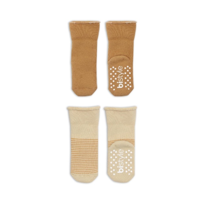 2Li Çemberli Kaymaz Havlu Soket Çorap 10503 Bej-Hardal