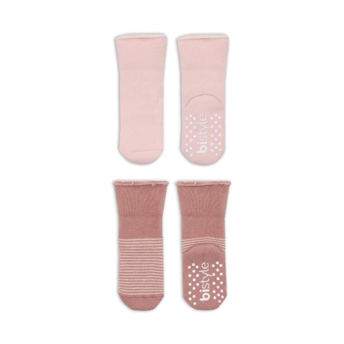 2Li Çemberli Kaymaz Havlu Soket Çorap 10503 Pudra Pembe