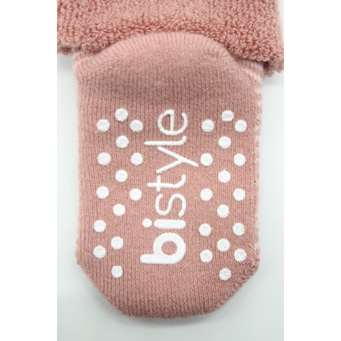 2Li Çemberli Kaymaz Havlu Soket Çorap 10503 Pudra Pembe