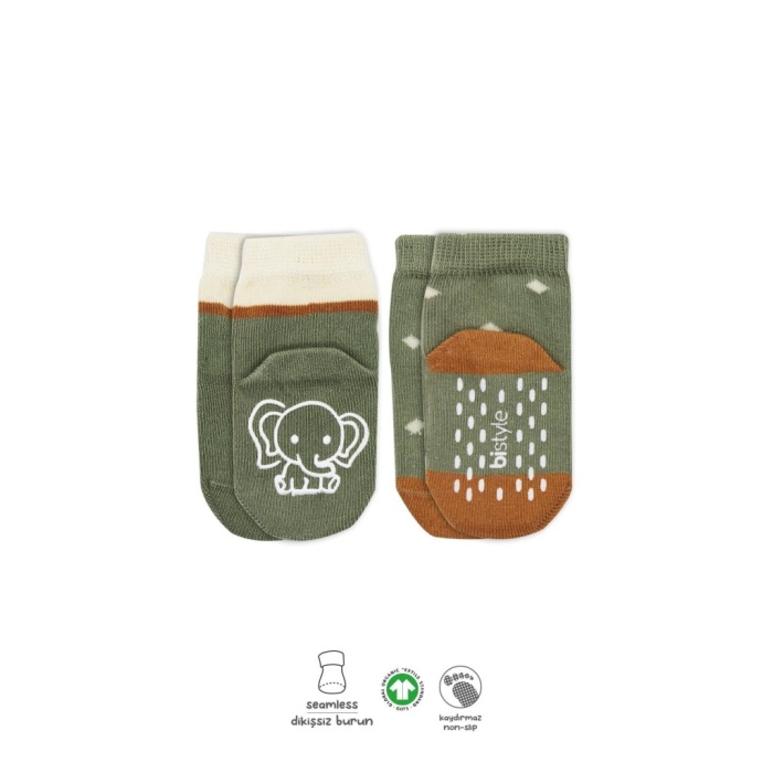 2Li Hayvan Figür Kaymaz Kız Soket Çorap 10120 Nil