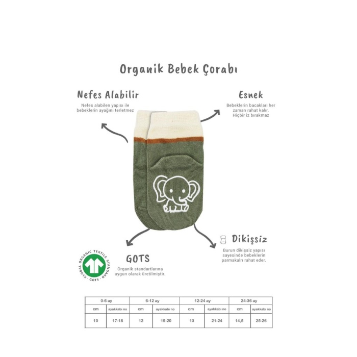 2Li Hayvan Figür Kaymaz Kız Soket Çorap 10120 Nil