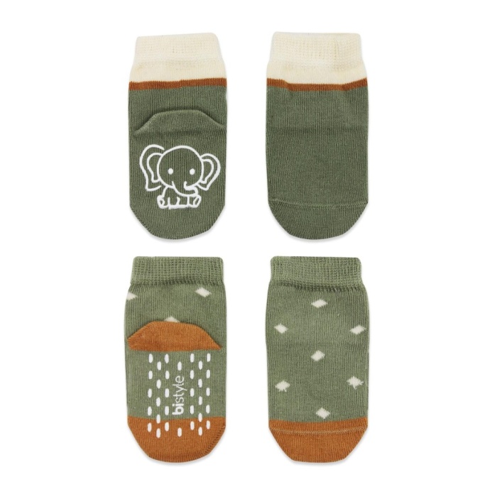 2Li Hayvan Figür Kaymaz Kız Soket Çorap 10120 Nil