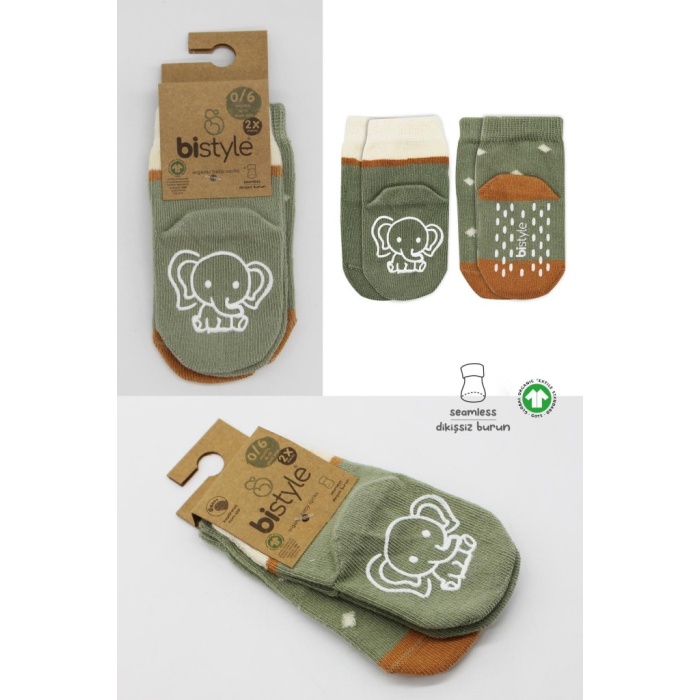 2Li Hayvan Figür Kaymaz Kız Soket Çorap 10120 Nil