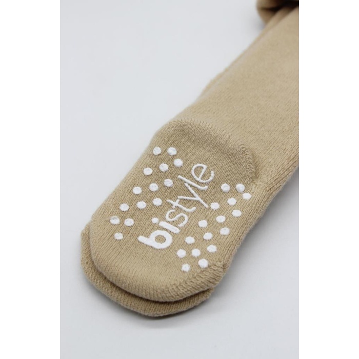 Tekli Kaymaz Mix Havlu Külotlu Çorap 50501 Bej