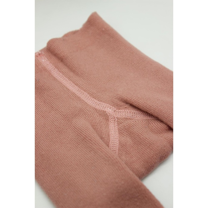 Tekli Kaymaz Mix Havlu Külotlu Çorap 50501 Pudra