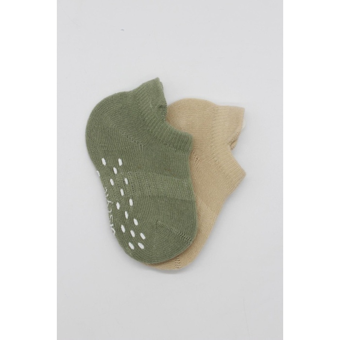 2Li Sneakers Kaymaz Colours Penye Çorap 20104 Nil Bej