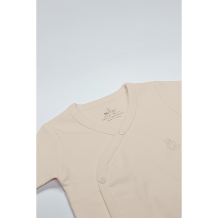 Organik Natural Basic Style Kruvaze Yarım Kol Body BS17101 Bej