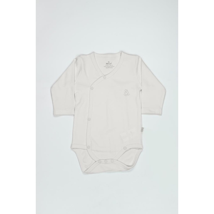 Organik Natural Basic Style Kruvaze Uzun Kol Body BS17102 Ekru