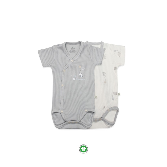 Flying Elephant 2li Yarım Kol Badi 17117 Ekru Gri