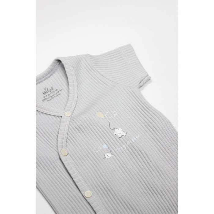 Flying Elephant 2li Yarım Kol Badi 17117 Ekru Gri