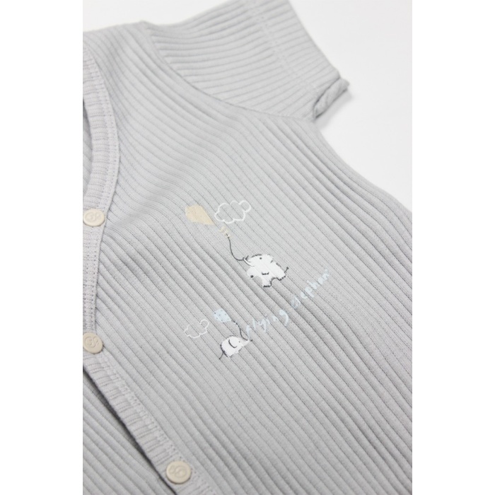 Flying Elephant 2li Yarım Kol Badi 17117 Ekru Gri