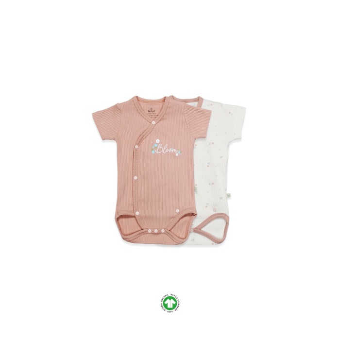 Bloom Rose 2li Yarım Kol Badi 17119 Ekru Gül Kurusu