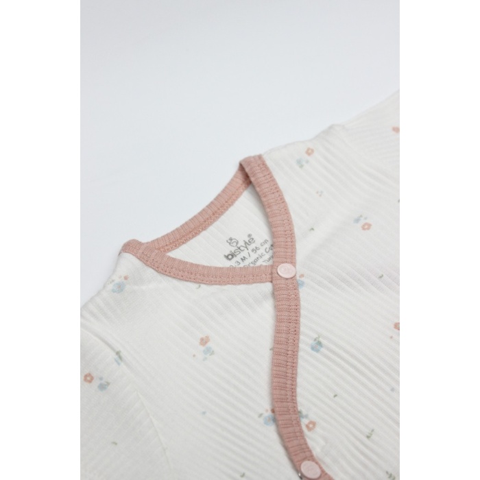 Bloom Rose 2li Yarım Kol Badi 17119 Ekru Gül Kurusu