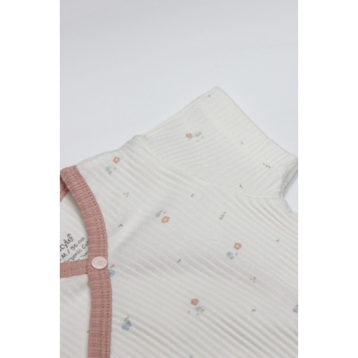 Bloom Rose 2li Yarım Kol Badi 17119 Ekru Gül Kurusu