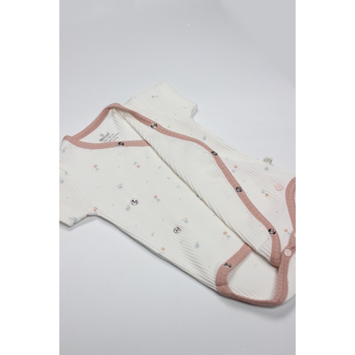 Bloom Rose 2li Yarım Kol Badi 17119 Ekru Gül Kurusu