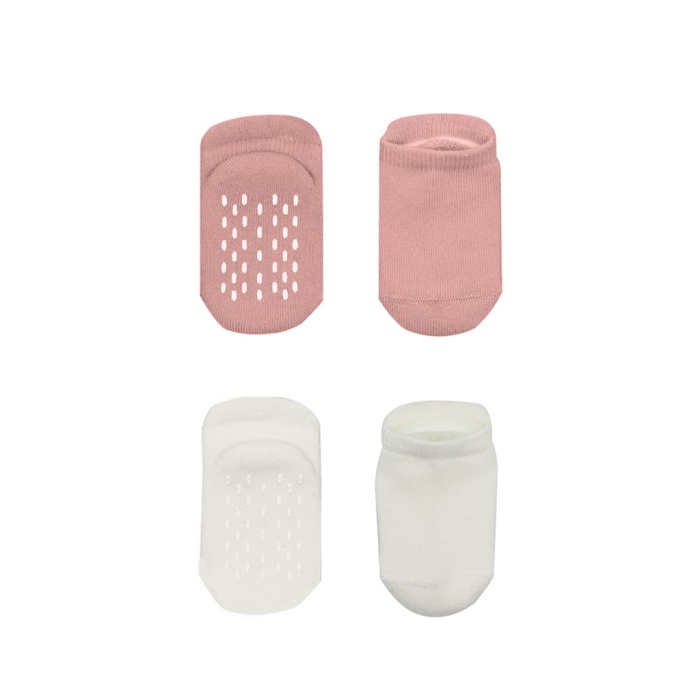 2Li Altı Havlu Sneakers Kaymaz Çorap 20501 Ekru Pudra