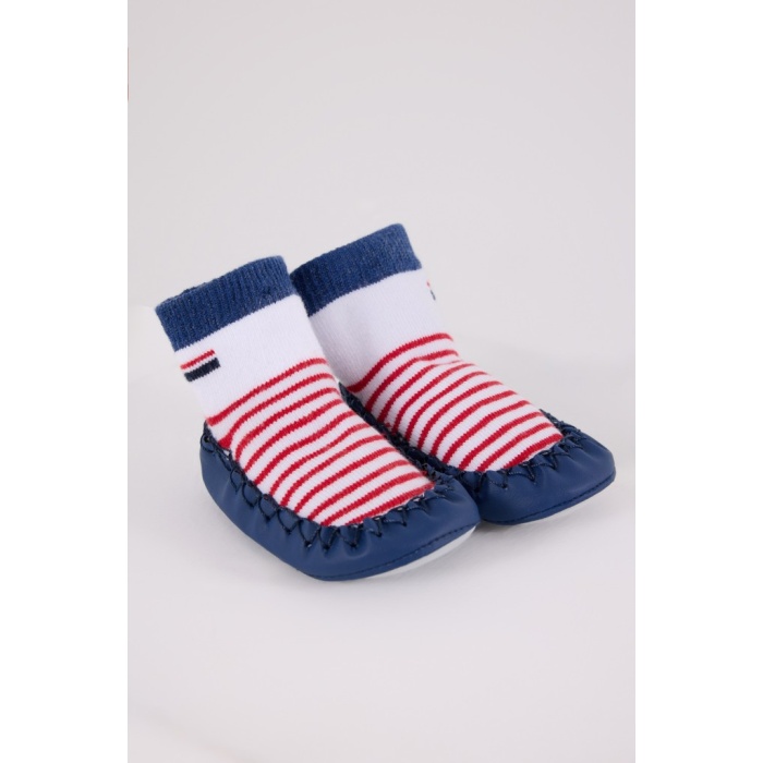 Assn Çarık Çorap USB2600 Beyaz-Lacivert