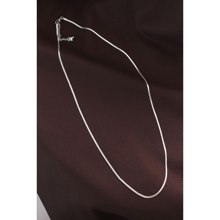 Çelik Gümüş Renk 60 cm İnce İtalyan Zincir Kolye