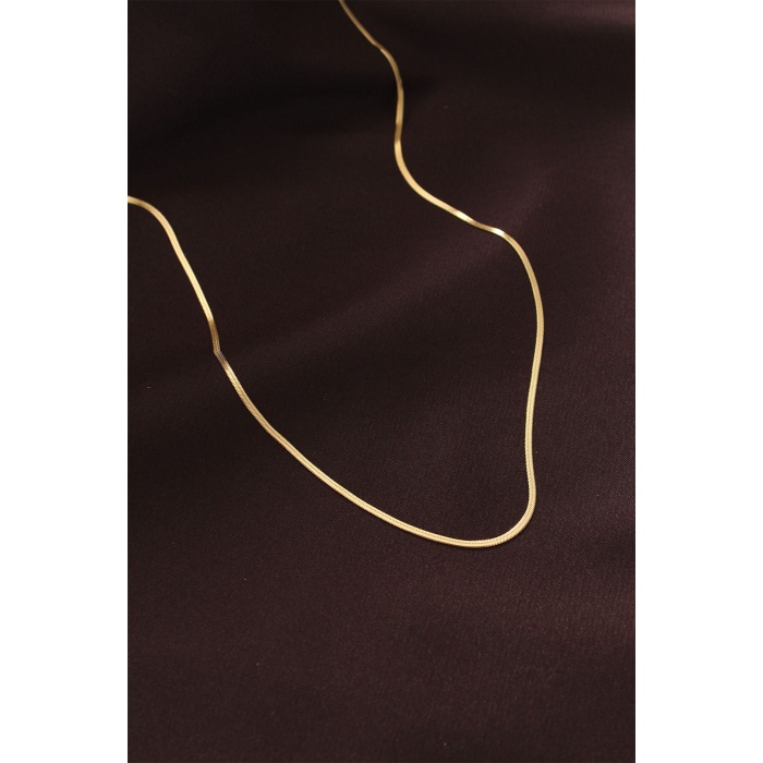 Çelik Gold Renk 60 cm İnce İtalyan Zincir Kolye