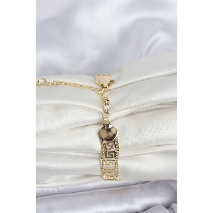 316L Çelik Gold Renk Labirent Model Kadın Bileklik