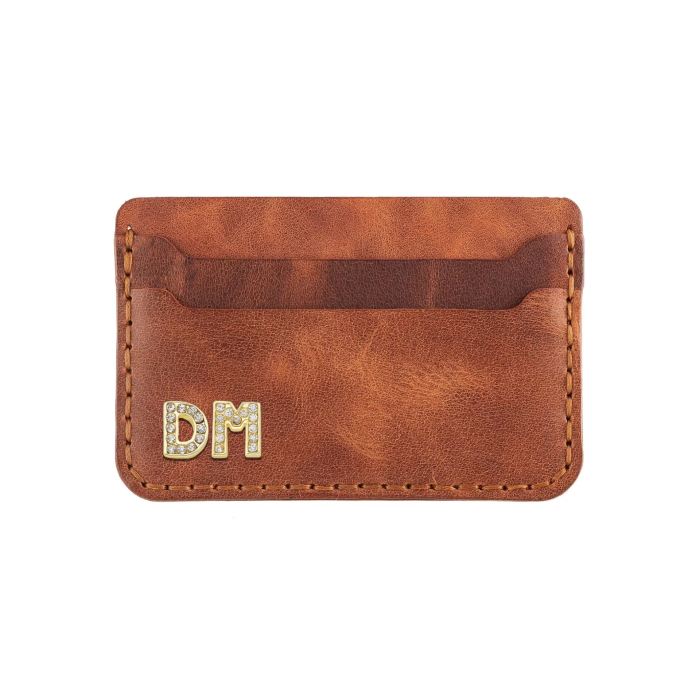 İsme Özel Yatay Kartlık - %100 Rainbow Deri - A011001 - Tobacco