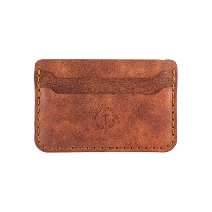 İsme Özel Yatay Kartlık - %100 Rainbow Deri - A011001 - Tobacco