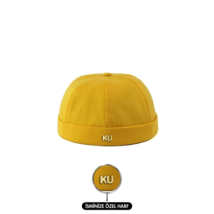 İsme Özel Docker Şapka - AB01008 - Sarı