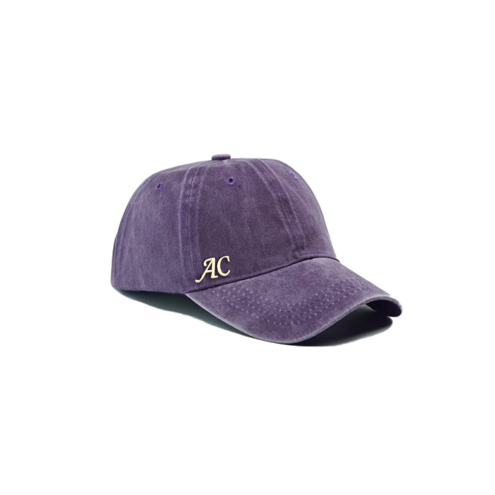 İsme Özel Yıkamalı Kep Şapka - AB01010 - Mor