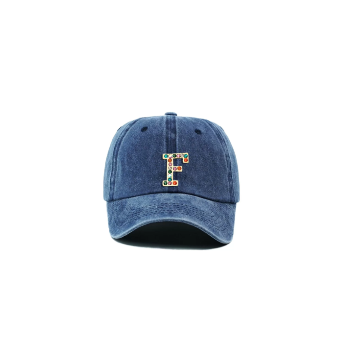 İsme Özel Yıkamalı Kep Şapka - AB01010 - Lacivert