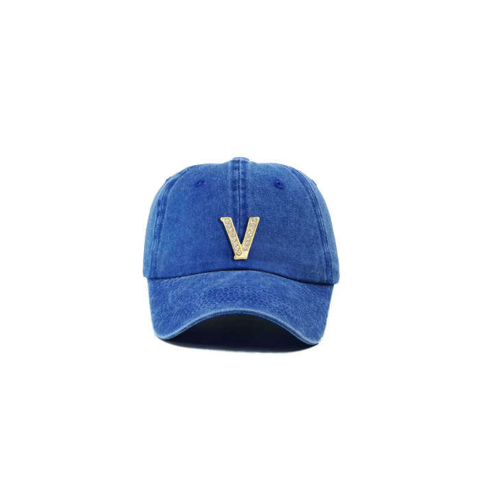 İsme Özel Yıkamalı Kep Şapka - AB01010 - Saks Mavisi