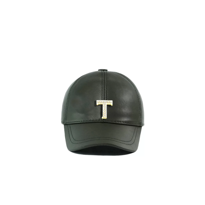 İsme Özel Kep Şapka - %100 Deri - AB01012 - Haki
