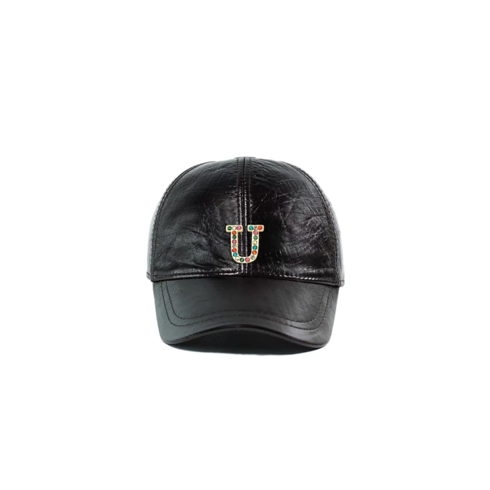 İsme Özel Kep Şapka - %100 Deri - AB01012 - Koyu Kahverengi