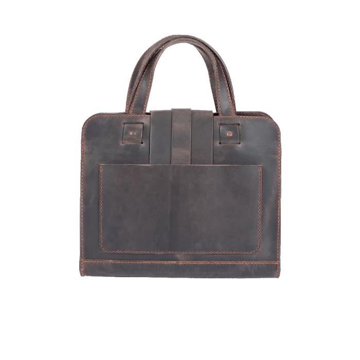 İsme Özel Crazy Büyük Boy Çanta - %100 Crazy Deri - AC09005 - Kahverengi