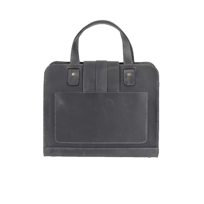 İsme Özel Crazy Büyük Boy Çanta - %100 Crazy Deri - AC09005 - Antrasit