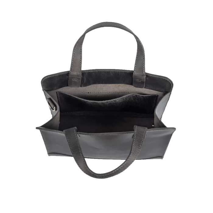 İsme Özel Crazy Büyük Boy Çanta - %100 Crazy Deri - AC09005 - Antrasit