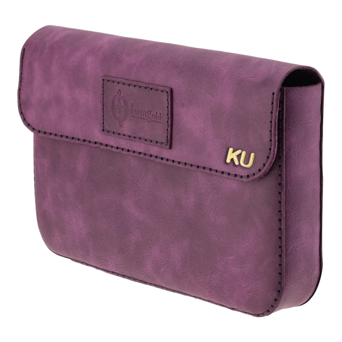 İsme Özel Çıtçıtlı Küçük El Çantası - %100 Rainbow Deri - AC14001 - Mor