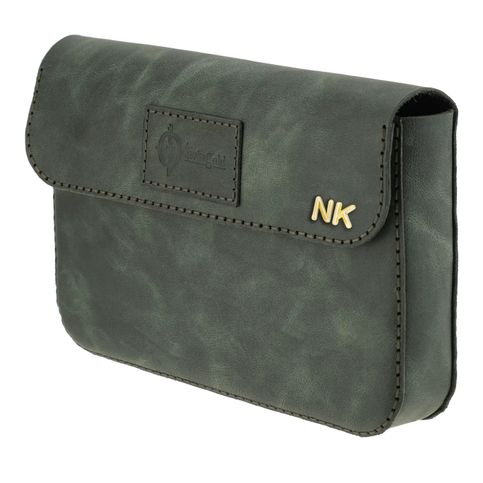 İsme Özel Çıtçıtlı Küçük El Çantası - %100 Rainbow Deri - AC14001 - Haki