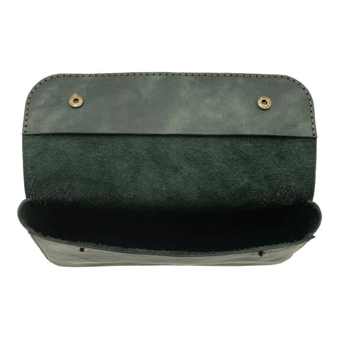 İsme Özel Çıtçıtlı Küçük El Çantası - %100 Rainbow Deri - AC14001 - Haki