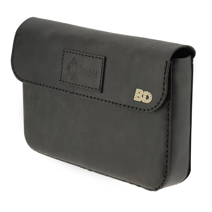 İsme Özel Çıtçıtlı Küçük El Çantası - %100 Rainbow Deri - AC14001 - Antrasit