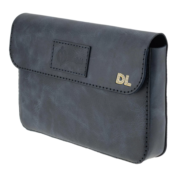 İsme Özel Çıtçıtlı Küçük El Çantası - %100 Rainbow Deri - AC14001 - Lacivert