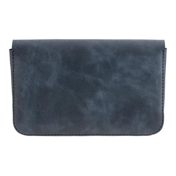 İsme Özel Çıtçıtlı Küçük El Çantası - %100 Rainbow Deri - AC14001 - Lacivert