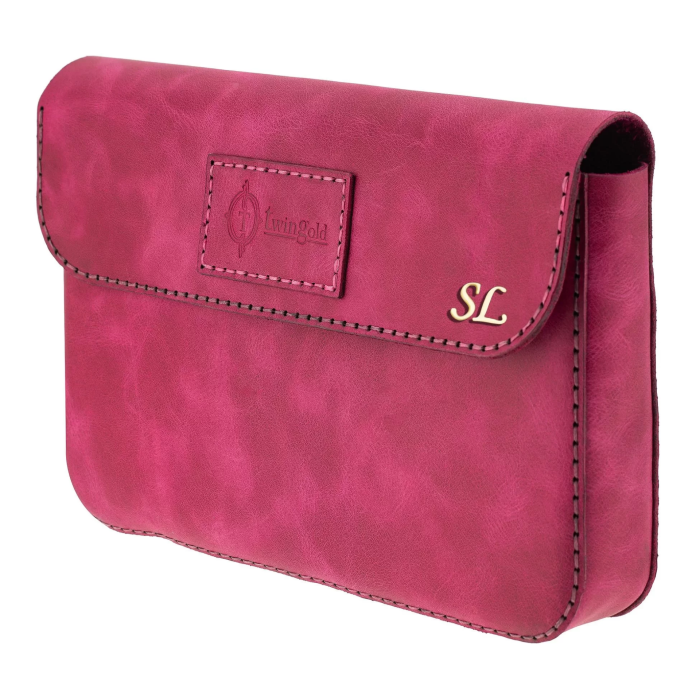 İsme Özel Çıtçıtlı Küçük El Çantası - %100 Rainbow Deri - AC14001 - Fuşya