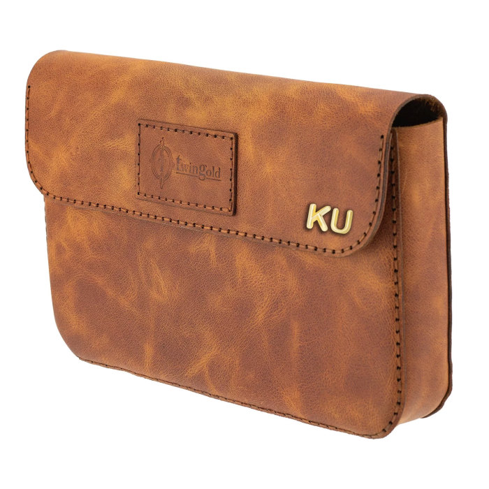 İsme Özel Çıtçıtlı Küçük El Çantası - %100 Rainbow Deri - AC14001 - Camel