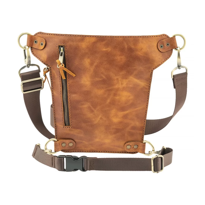 İsme Özel All in One Bel ve Bacak Çantası - %100 Deri - AC15001 - Camel